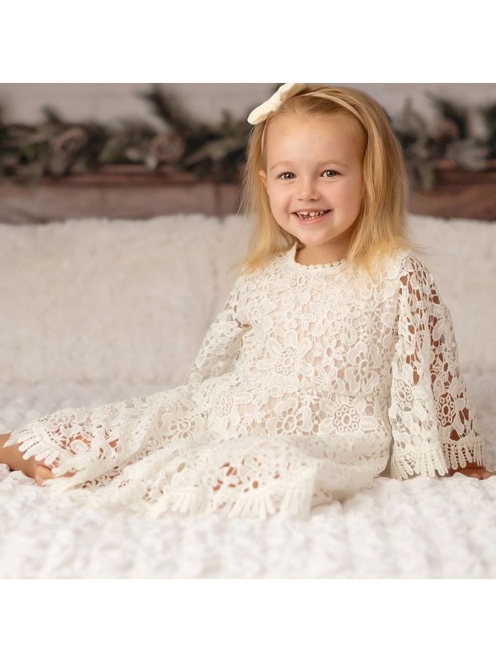 Elegant White eyelet dress